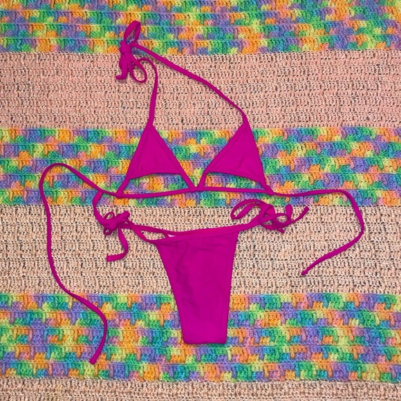 Shein Small Hot Pink Micro Bikini - Picture 1 of 9